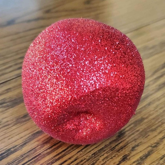 Set of 12 Sparkly Apple Ornaments | Glitter Holiday Decor - Picture 5 of 14